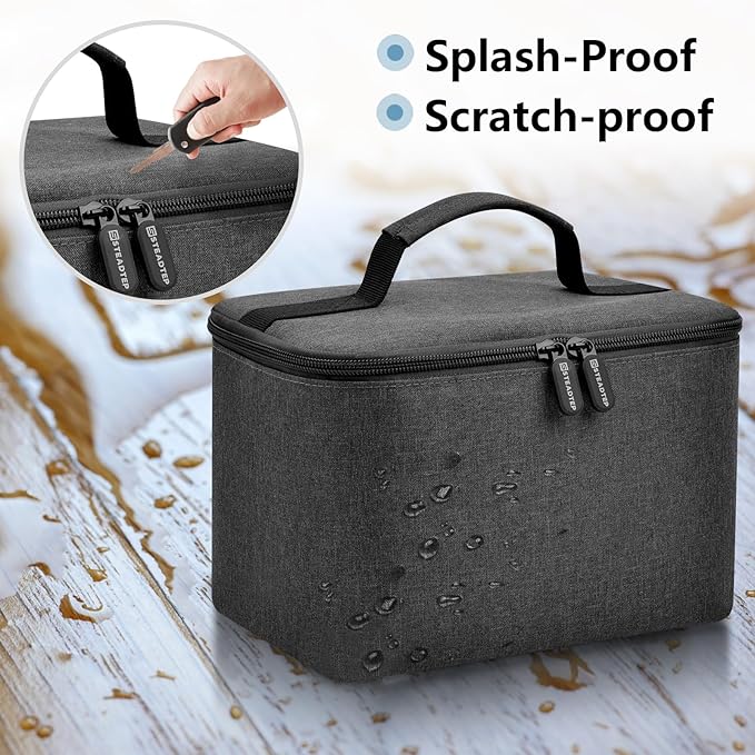 Digital Hand Mixer Carrying Bag for KitchenAid 5/6/ 7/9 Ultra Power Speed Hand Mixers, Portable Travel Storage Case Bag with Handle for Kitchen Aid Mixer Accessories (Box Only) - Grey