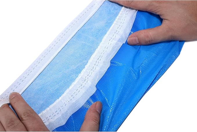 Heavy Duty Shoe Covers Disposable, Thick 0.38 0z, Premium Waterproof Dustproof Non-Slip Shoe Booties, Durable Booties Covers for Indoors & Outdoor,One Size Fits Most -100(50Pairs)