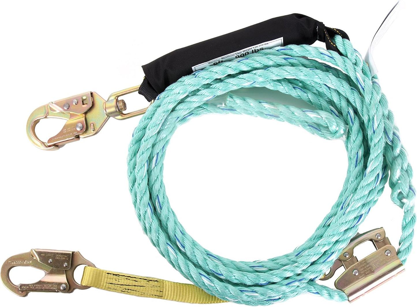 Guardian Fall Protection 01324 VLA-100 Poly Steel Vertical Lifeline Assembly, 100-Foot