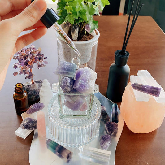 QINJIEJIE Color Flourite Crystals Gemstones Raw Healing Crystal Bulk 1" Large Crystal Stones for Tumbling Cabbing Fountain Rocks Decoration Polishing Wire Wrapping Wicca Reiki Stone