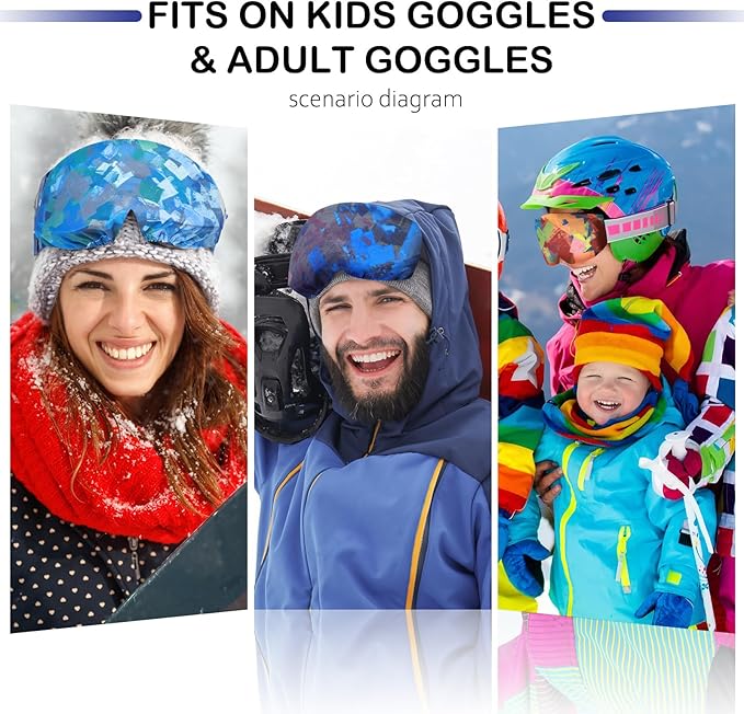 Civaner 4 Pieces Ski Snowboard Goggle Cover Sleeve Goggle Cover Microfiber Protective Lens Scratch Dust Protection for Travel