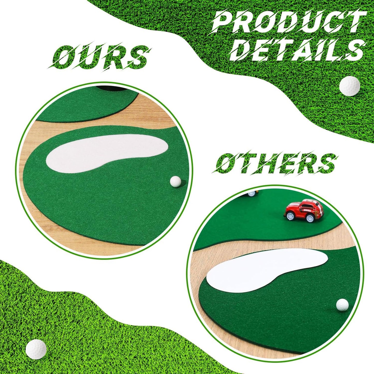 4 Set 20PCS Golf Centerpieces Table Decorations, Ball Sand Trap Red Flag Plastic Flagpole Base for Golf Club Sport Party Decor Supplies.