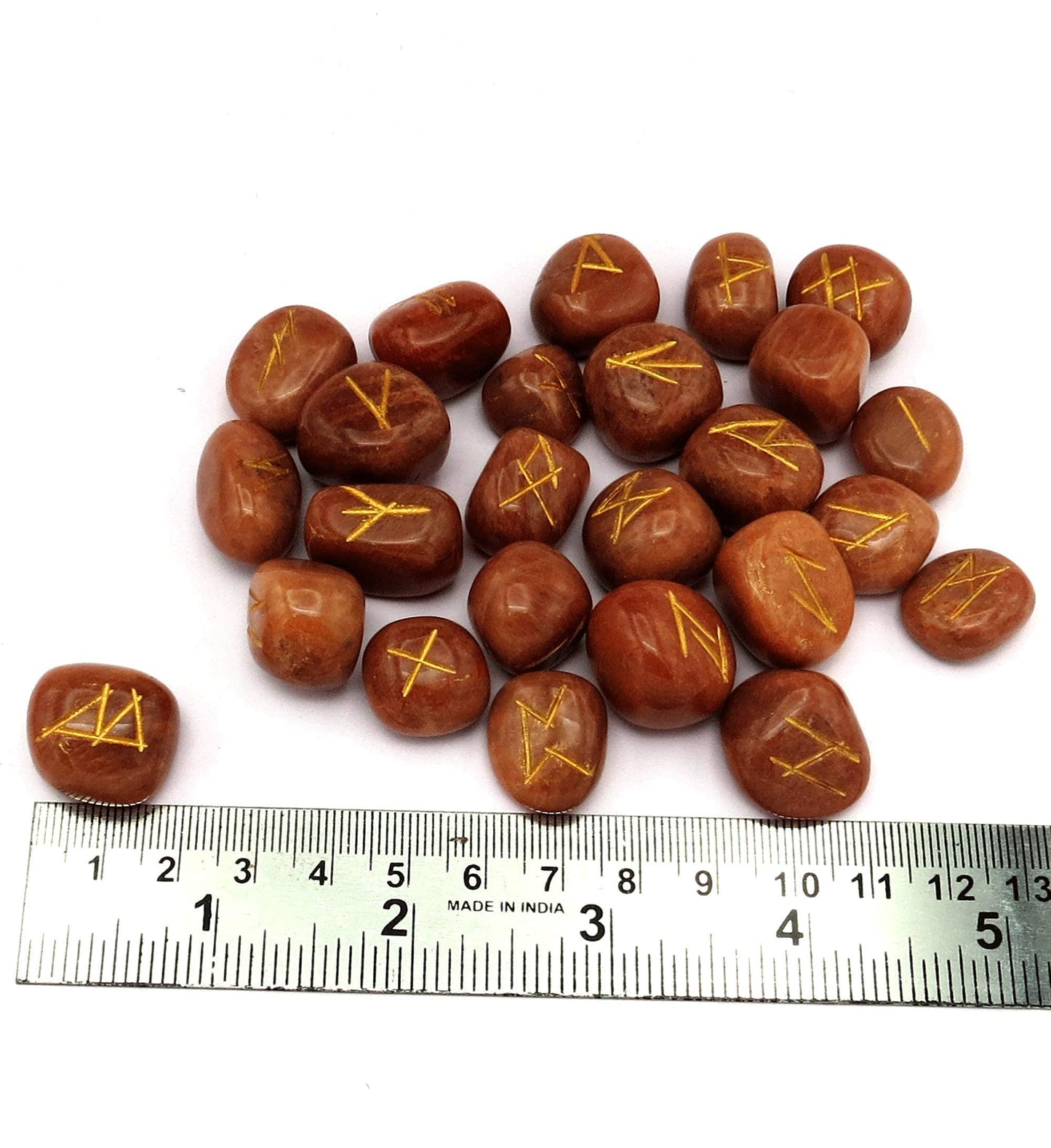 Amazing Gemstone Peach Moonstone Runes Crystal Runes Set of 25 Engraved Rune Stones with Runes Book PDF