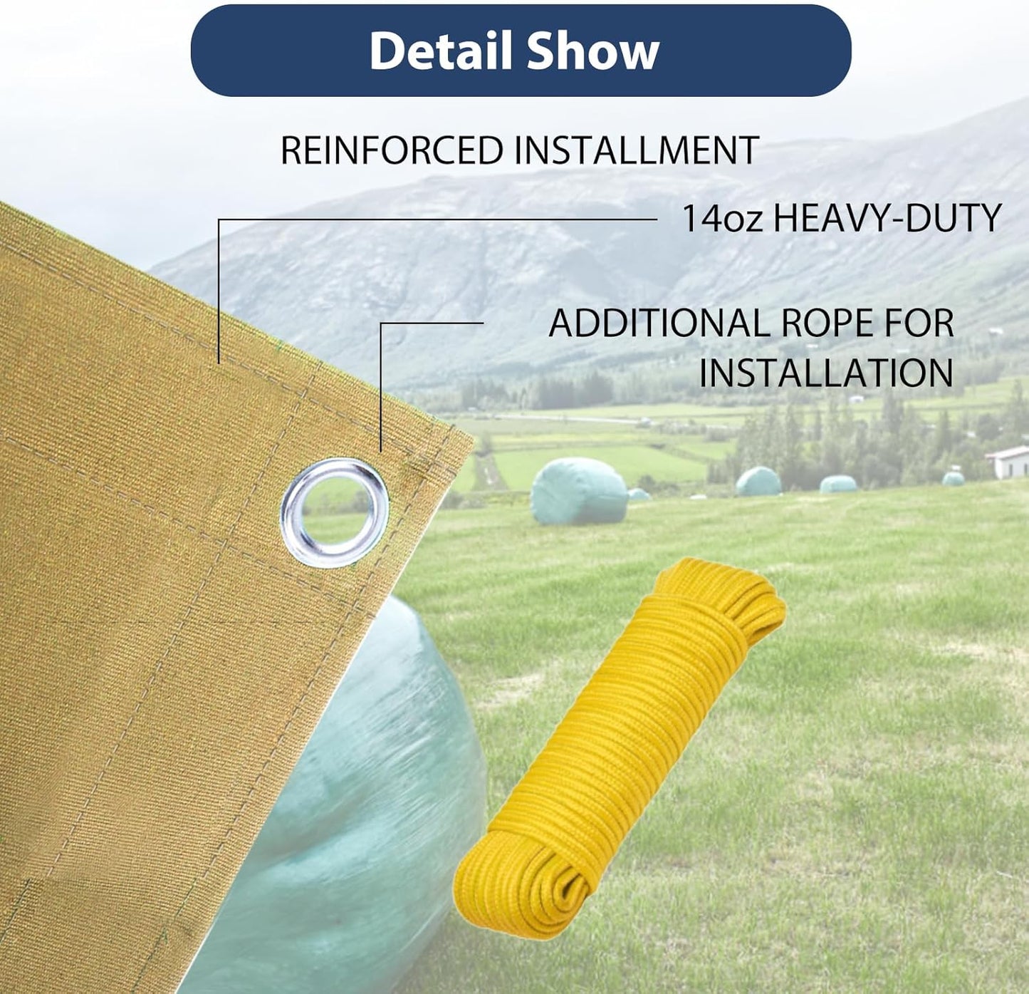 20’x20’ Canvas Tarp Heavy Duty Water Resistant Tarpaulins with Aluminum Grommets,UV Resistant, 22Mil Multipurpose Drop Cloth, 14oz Cover Sheet for Outdoor and Indoor Use with Ropes Yellow