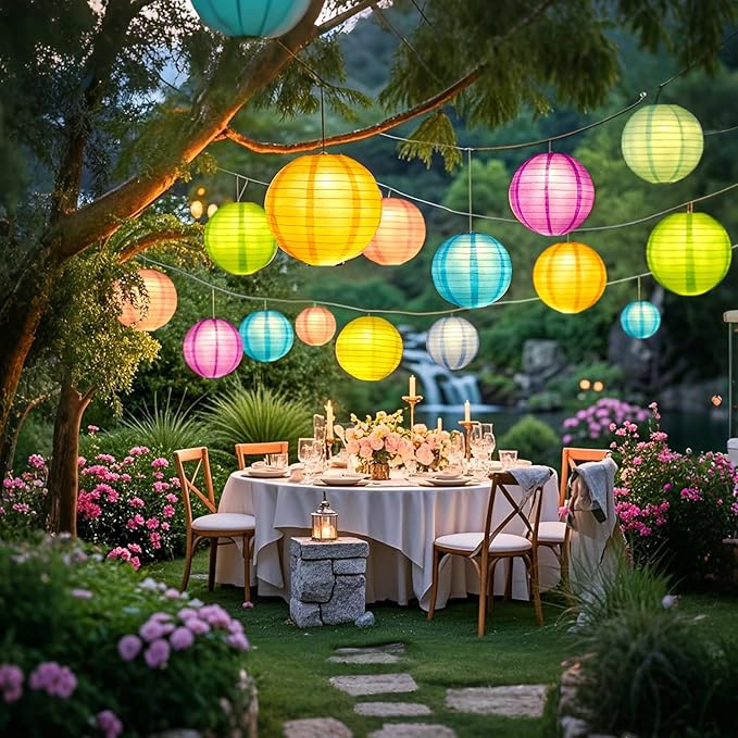 30x Battery Operated LED Party Lights Seasonal Lighting for Balloons Paper Lanterns, Waterproof - Warm White