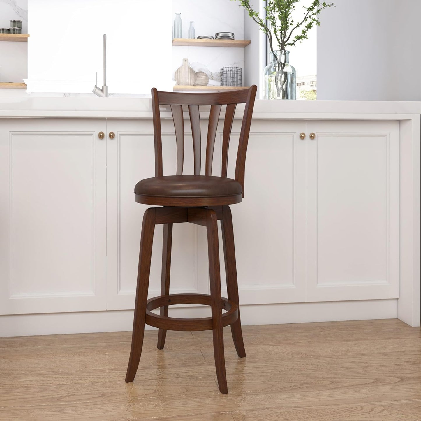 Hillsdale Savana Swivel Bar Stool, Cherry