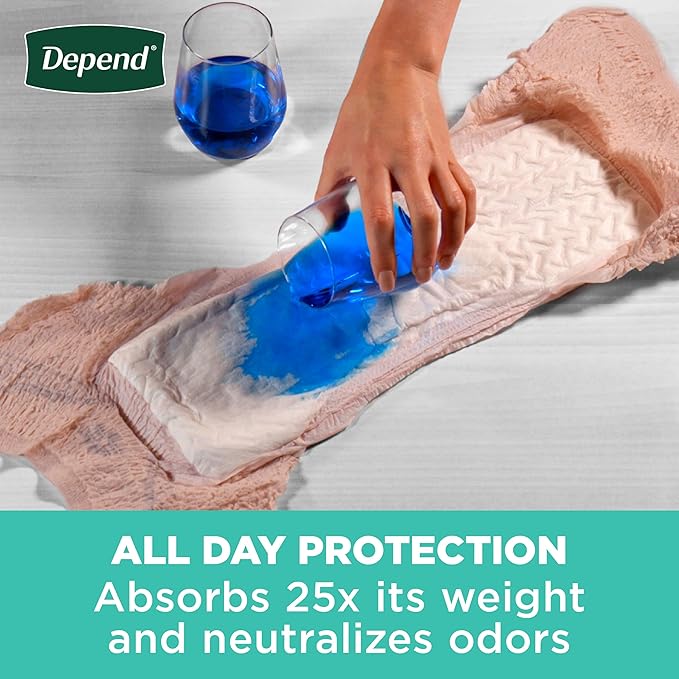 Depend Fresh Protection Adult Diapers, Incontinence & Postpartum Bladder Leak Underwear for Women, Disposable, Maximum, Extra-Extra-Large, Blush, 22 Count, Packaging May Vary