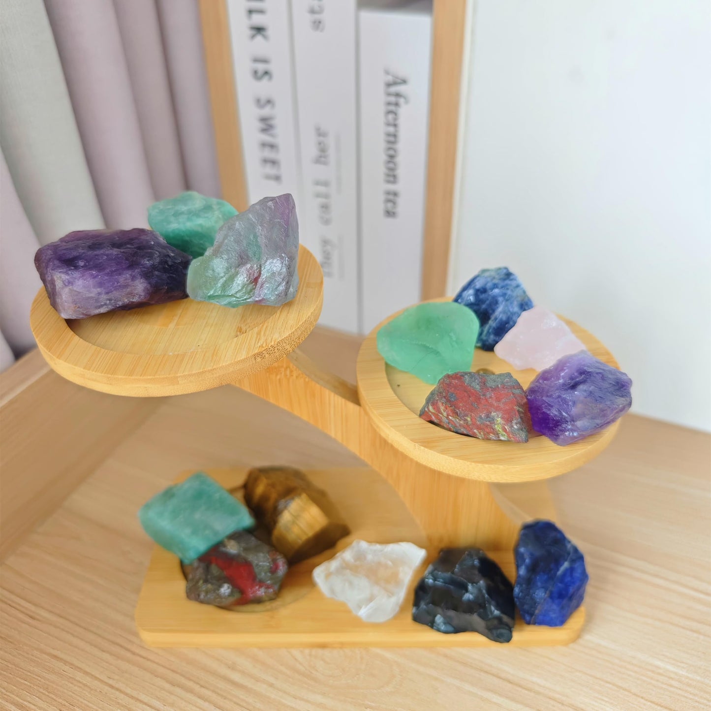 1 lb Raw Crystals and Healing Stones Bulk for Tumbling, Wire Wrapping, Wicca Reiki,Meditation, Mixed Stones