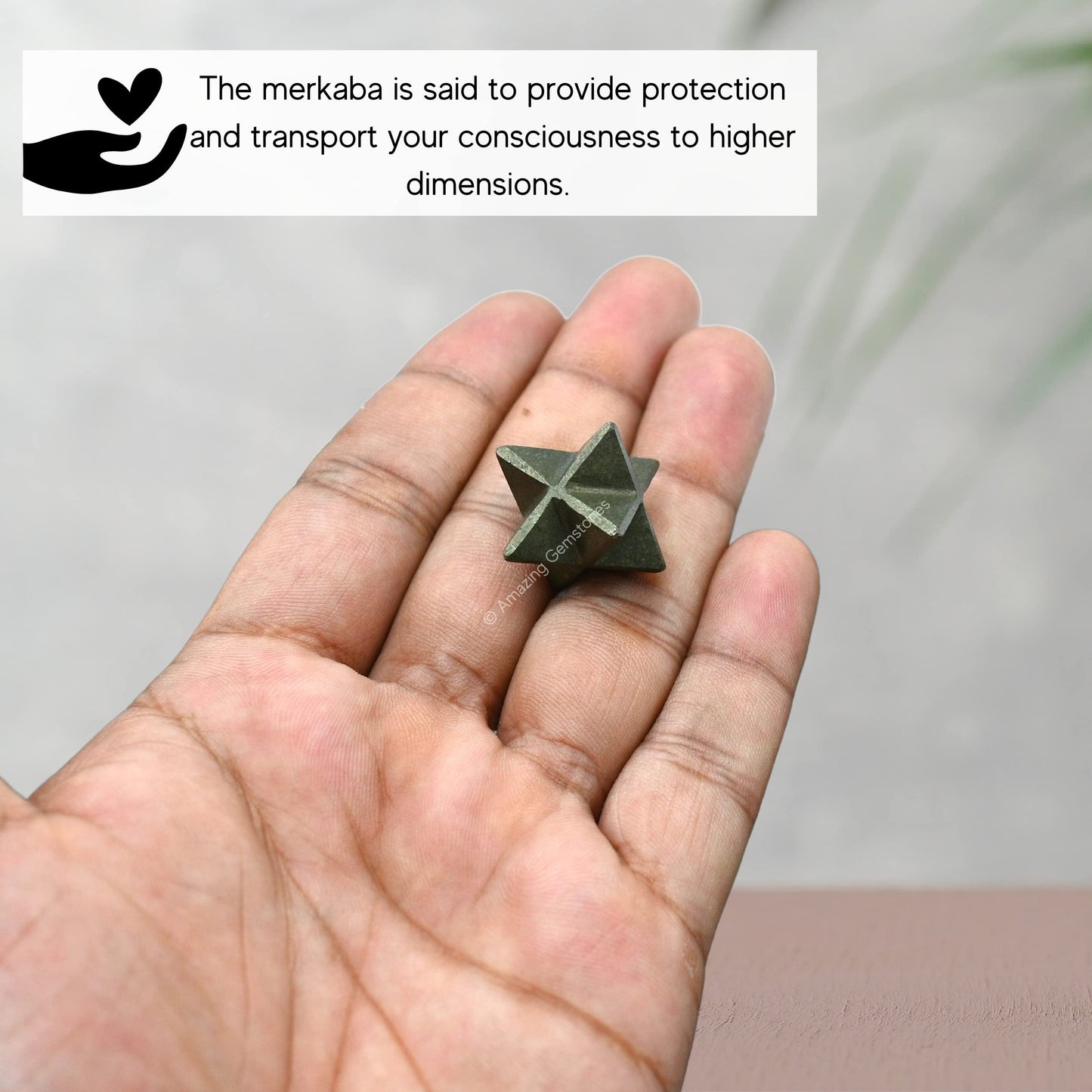 Amazing Gemstone Pyrite Merkaba Crystal - 0.75 Inches Metaphysical Merkaba Star for Meditation - Energetic Tetrahedron Crystal and Healing Stones for Spiritual Growth and Healing (15-20mm)