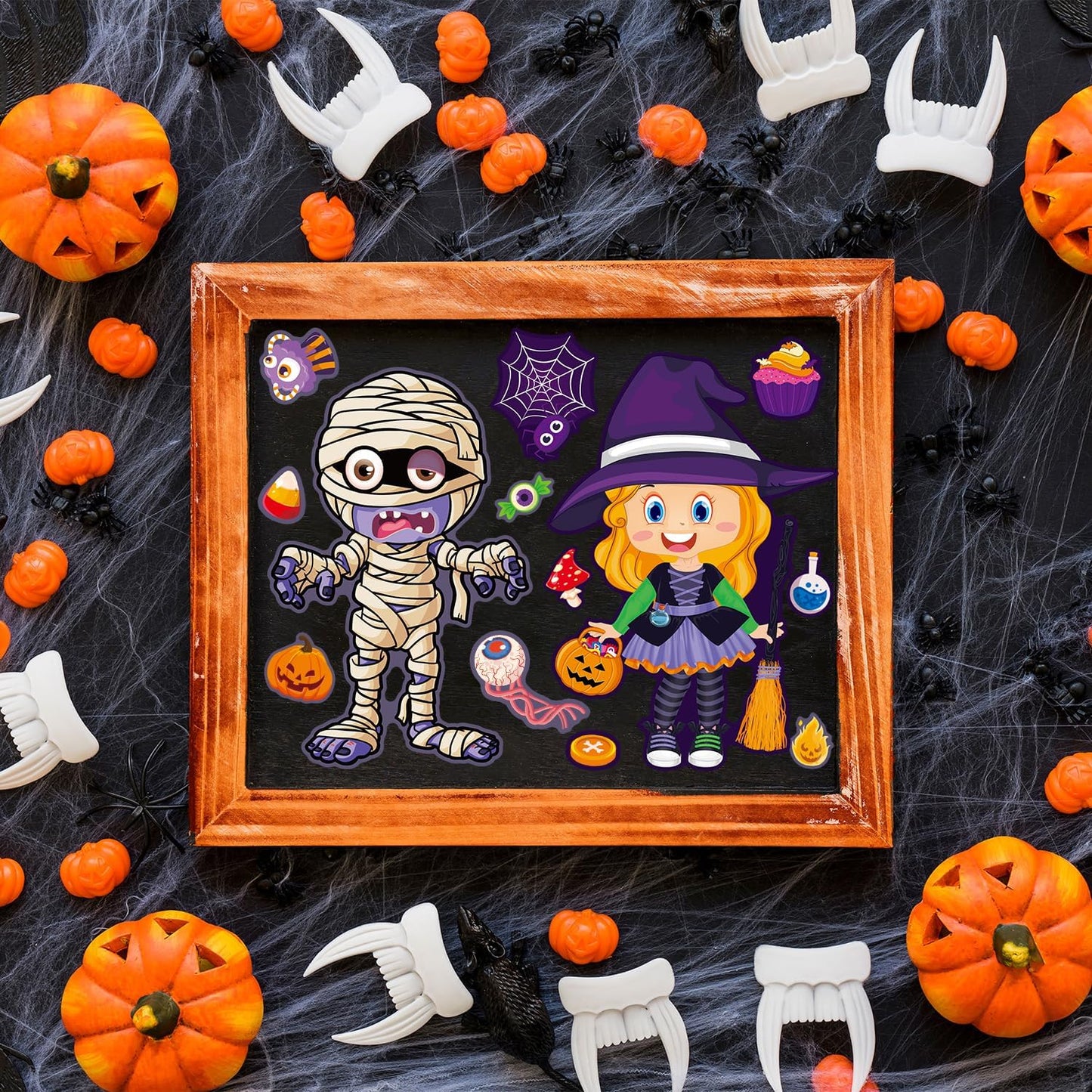 Halloween Stickers for Kids, DIY Crafts Halloween Goodie Bag Stuffers, Party Games Activities Pumpkin Stickers Party Favors Decorations Supplies