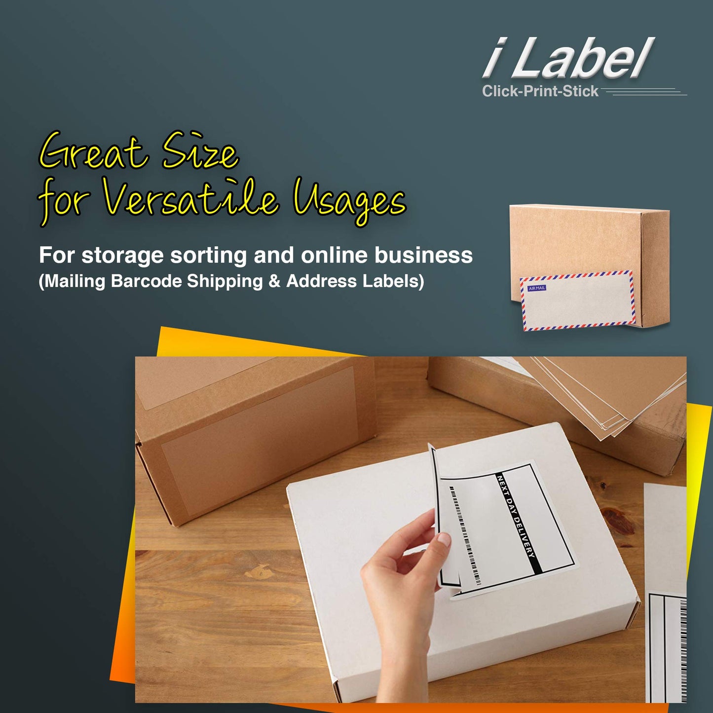 8.5" x 11" Full Sheet Label Sticker Paper for Laser & Inkjet Printers [150 Sheets,150 Labels]