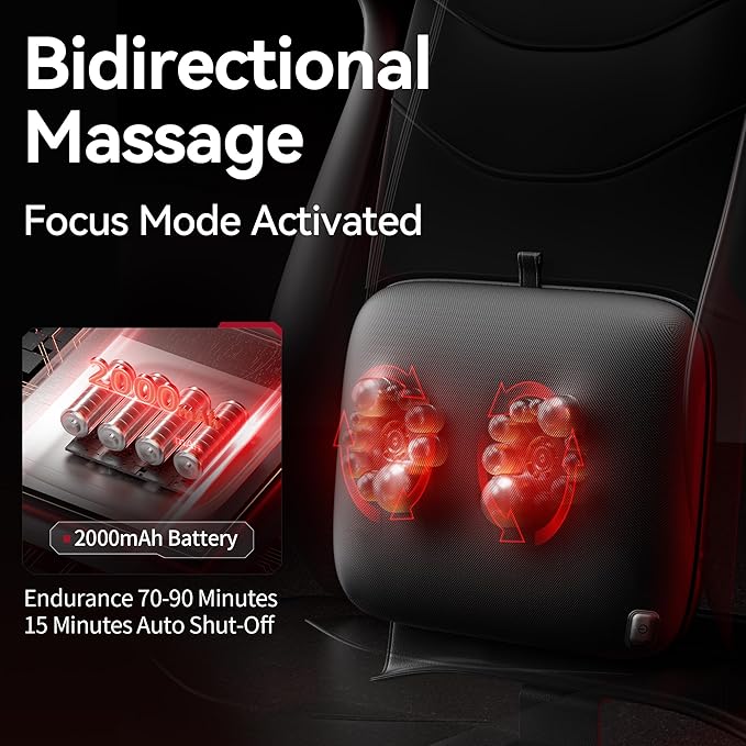 Ergonomic Gaming Chair with Lumbar Massage & Heat, 3D Adjustable Backrest, Thickened PU Leather Seat, Hidden Footrest and Silent Casters for Office/Home (63-77in)
