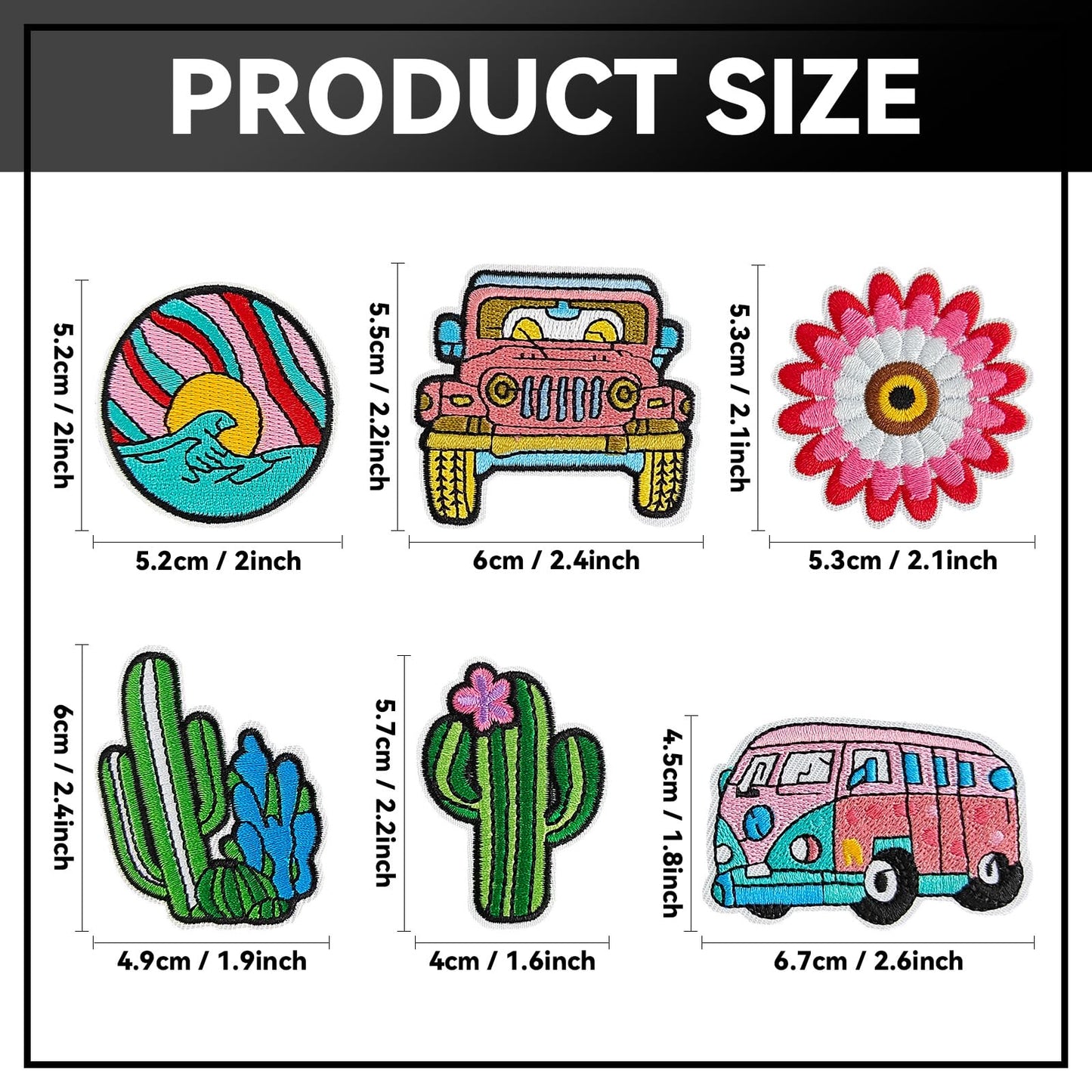 GYGYL 25Pcs Iron on Vintage Patches, Retro Aesthetics Applique Embroidered Sew on/Iron on Patches for Backpacks, Clothes, Dress, Hat, Jeans, Pant, Shoe,Bags