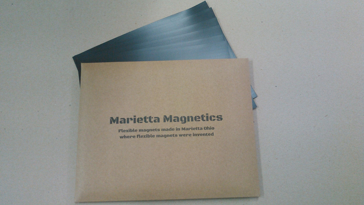 Marietta Magnetics - 25 Magnetic Sheets of 8" x 10" Adhesive (30 mil) extra thick and strong for crafts, die storage, signage