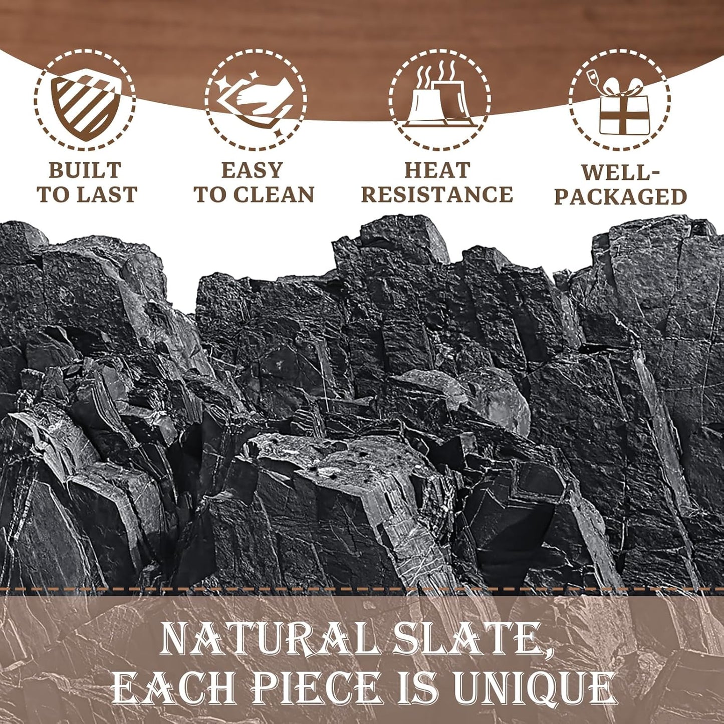 13 Pieces Slate Drink Coasters, GOH DODD 4 Inch Black Coasters Stone Coaster Set, Laser Engraving Blanks with Anti-Scratch Bottom for Home Office Bar Outdoor Housewarming Gifts Wedding Party, Round