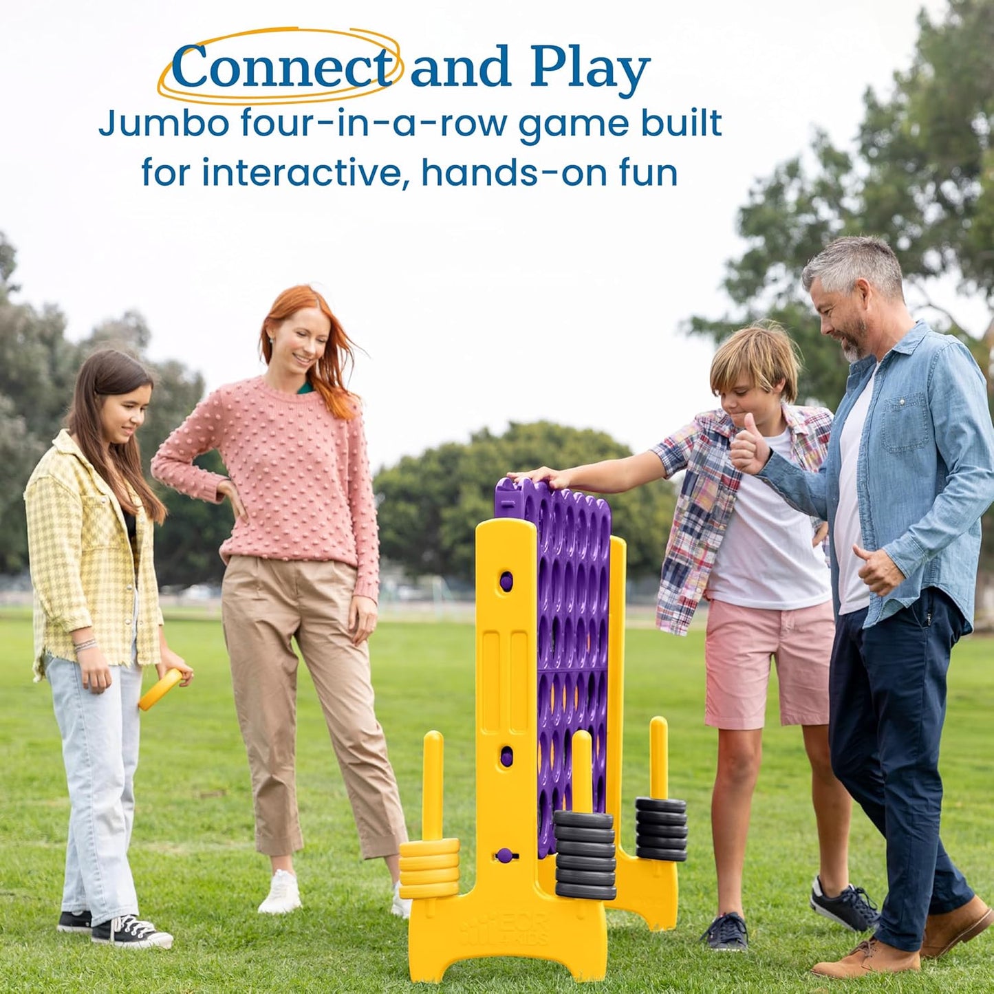 ECR4Kids Jumbo 4-To-Score, Giant Game, Purple/Gold