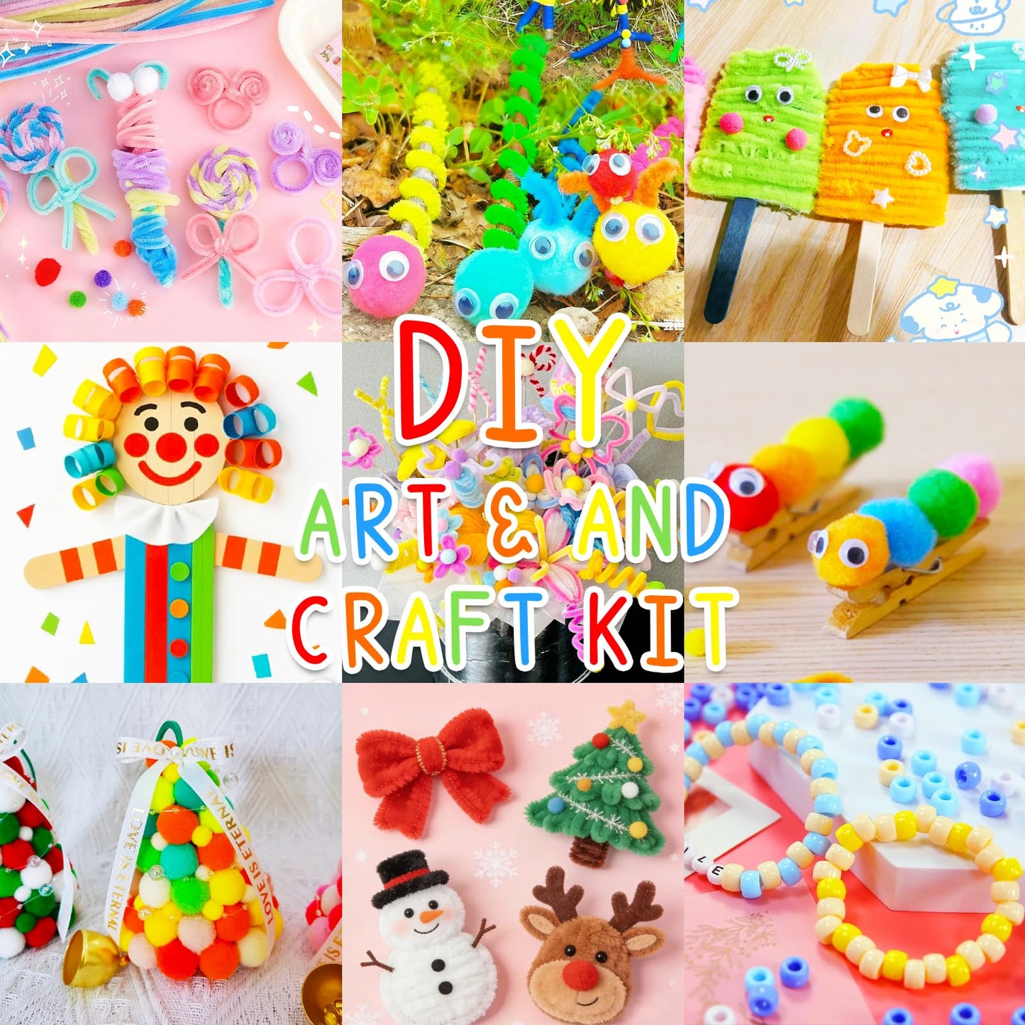Itopstar Arts and Crafts Kit for Kids, Science Kits for Kids Age 5-7, Craft Kits and Art Supplies, Gifts for 5 7 9 Year Old Girls, Crafts for Kids Ages 4-8 8-12