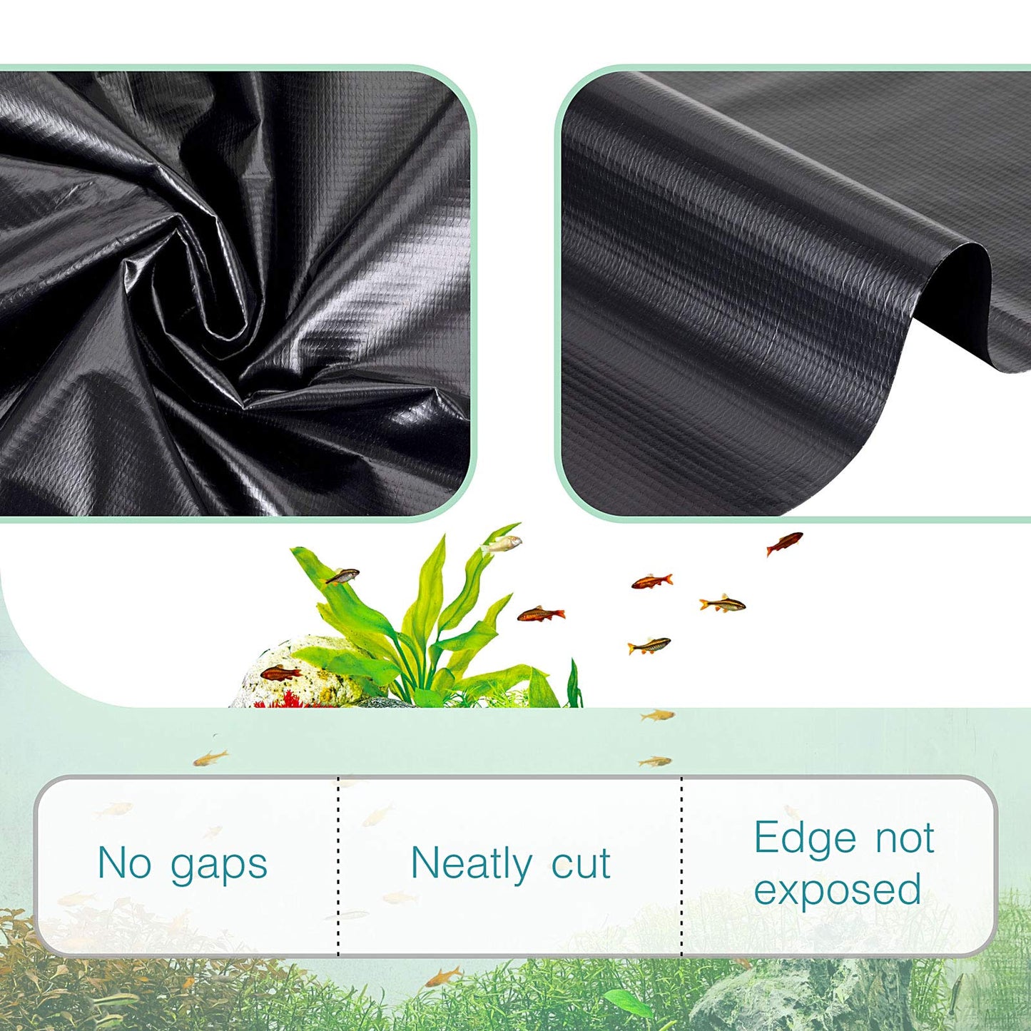 hygger Pond Liner - 7 by 10ft Fish Pond Liners for Outdoor Ponds, 14.5 Mil PVC Soft Pond Liner for Fish Ponds, Water Features, Garden Water Fountains, Waterfalls