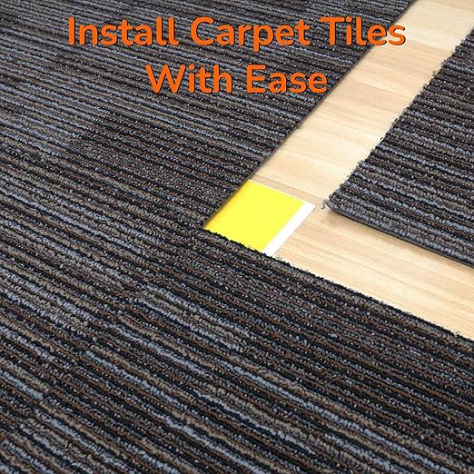 200 Pack Carpet Tile Tape Double Sided, Carpet Square adhesives for Hardwood Floors, Stair Treads, Tile Floors