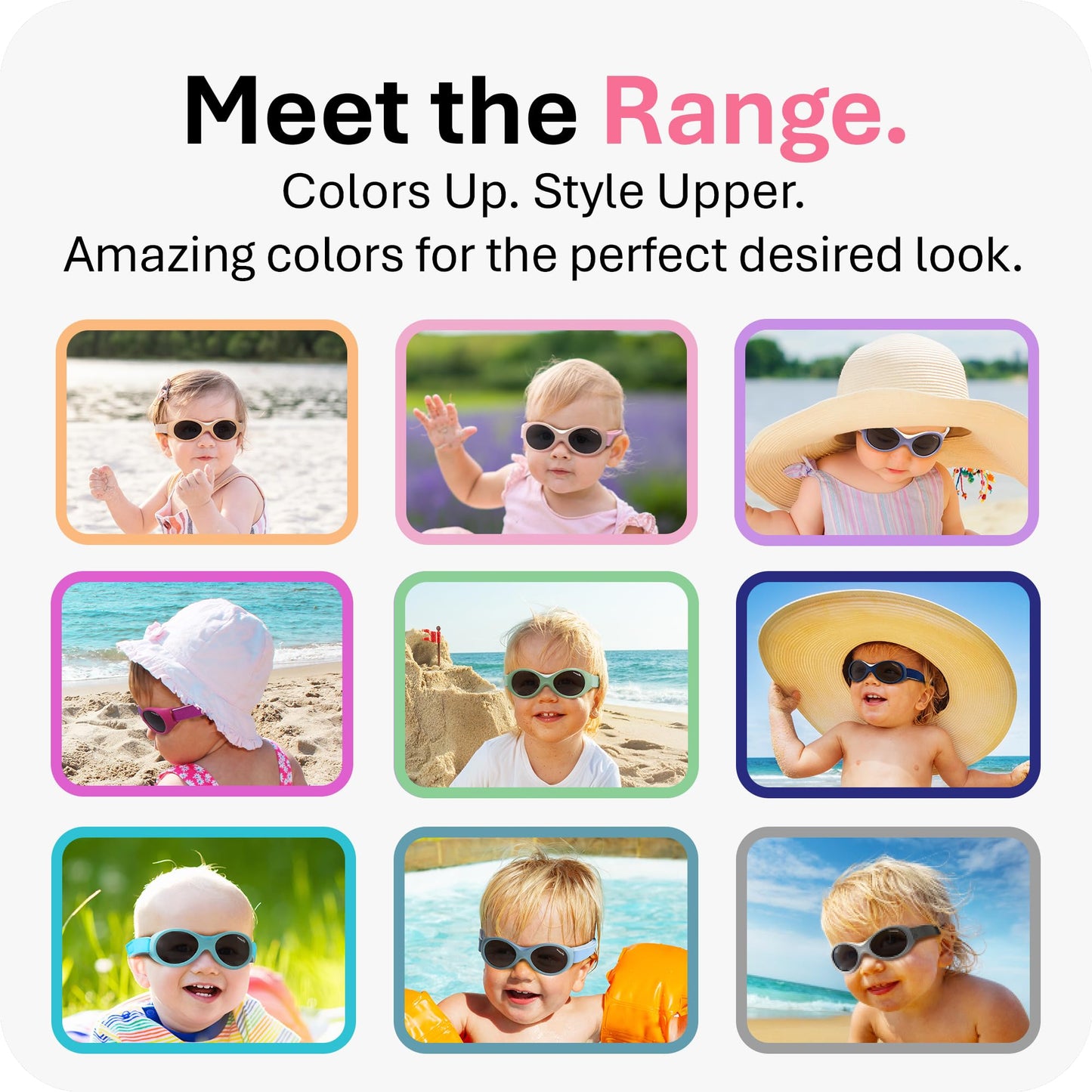 Mausito BABY sunglasses boy 0-24 months I FLEXIBLE infant sunglasses with adjustable strap & soft nose pad I 100% UV PROTECTION Baby Sunnies I BPA-Free I European design made for kids