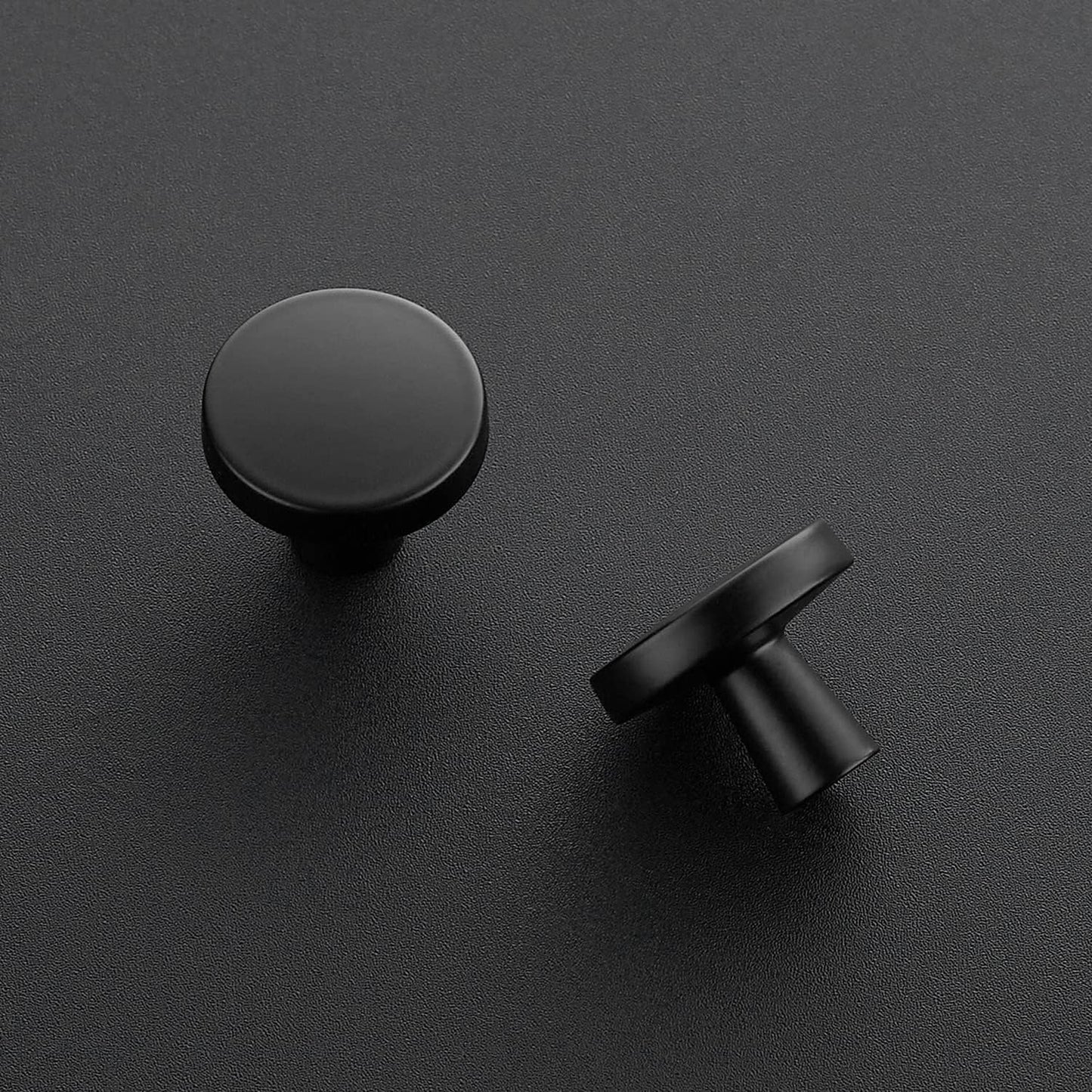 Ravinte 30 Pack Drawer Pulls 1-1/4 Inch Kitchen Cabinet Knobs Solid Round Dresser Drawer Knobs Matte Black Dresser Knobs Drawer Knobs Simple Cabinet Hardware for Cupboard Drawer Pulls