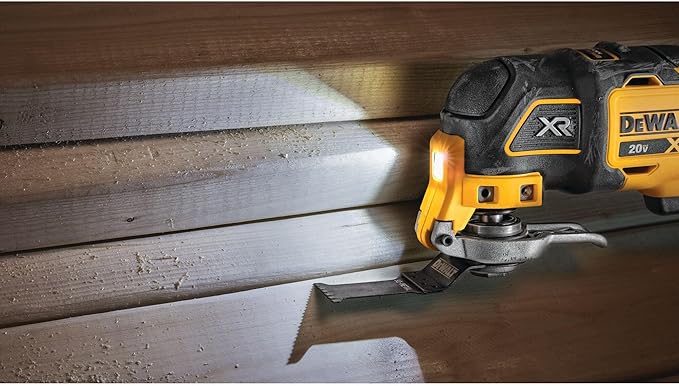 DEWALT 20V MAX XR Oscillating Tool Kit with Blades, 3 Speed Cordless Brushless Multitool, Up to 20,000 OPM, LED Light, Battery and Charger Included (DCS356C1)