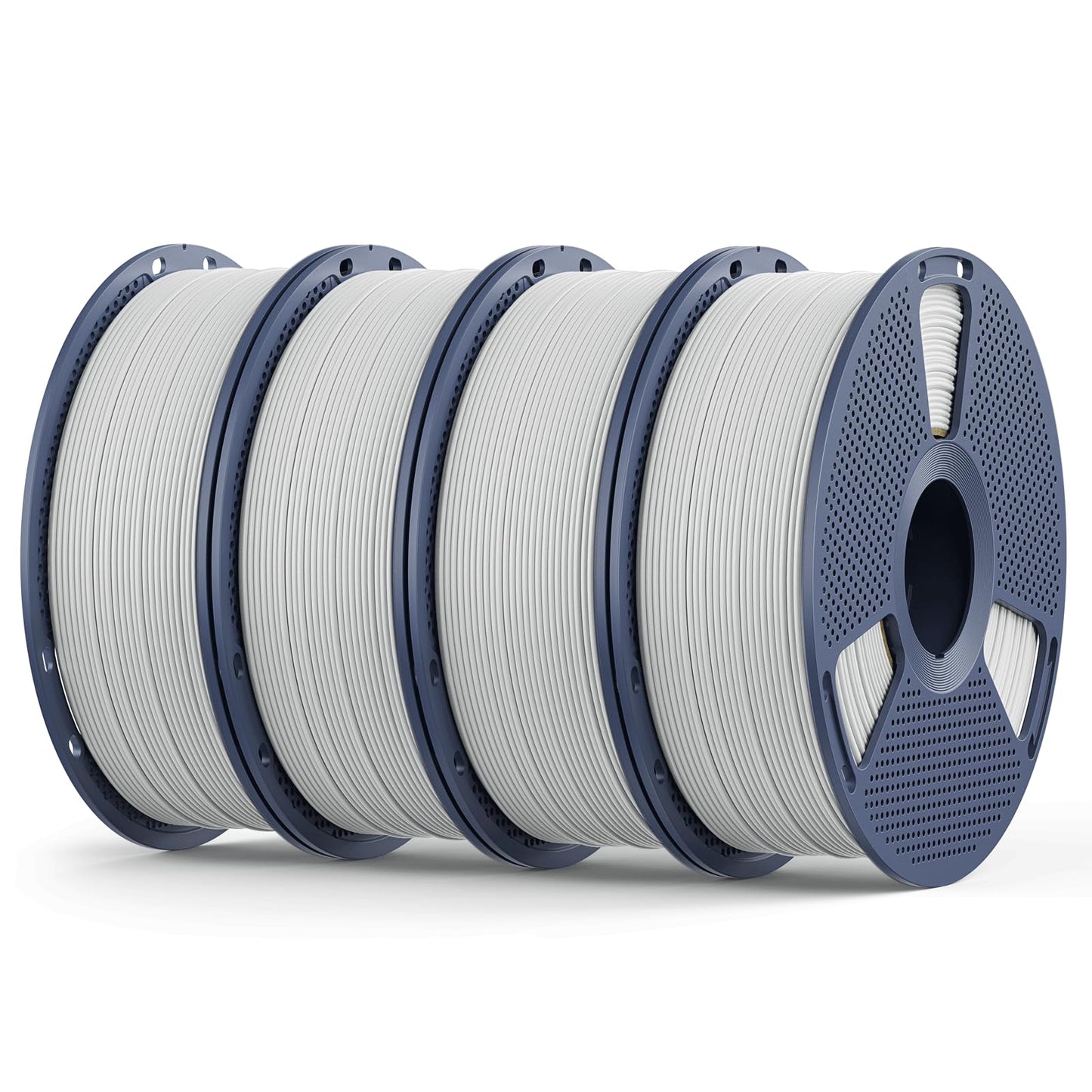Matte PLA Filament 1.75mm, 4kg(8.8lbs) SUNLU 3D Printer Filament, Matte Surface Texture, No Clogging, Less Brittle, White 4 Pack