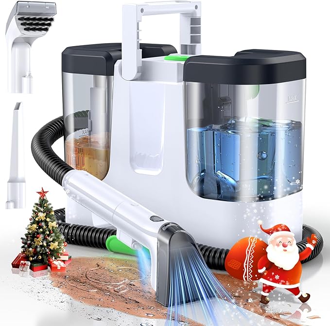 LABIGO Upholstery & Couch Cleaner Machine, 18Kpa Portable Carpet Cleaner Machine for Deep Cleaning, Spot Cleaner and Carpet Shampooer for Pet Messes, Rug, Furniture, Mattress, Sofa, Stairs & Car