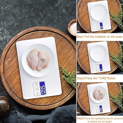 Digital Kitchen Scale with Large LCD Display&Tare Function–Precise Digital Kitchen Scale Weighing up to 33lb, Accuracy1g,Unit Switching (g/kg/ml/oz/lb),Ideal for Baking,Cooking,Food Prep and Packaging