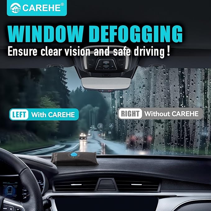 Car Dehumidifier Bag One Large Pack - Damp & condensation Moisture Absorbers, Leakproof Rechargeable and Portable, Prevents Foggy Windscreens & Damp Interiors, 400g (0.88lbs)