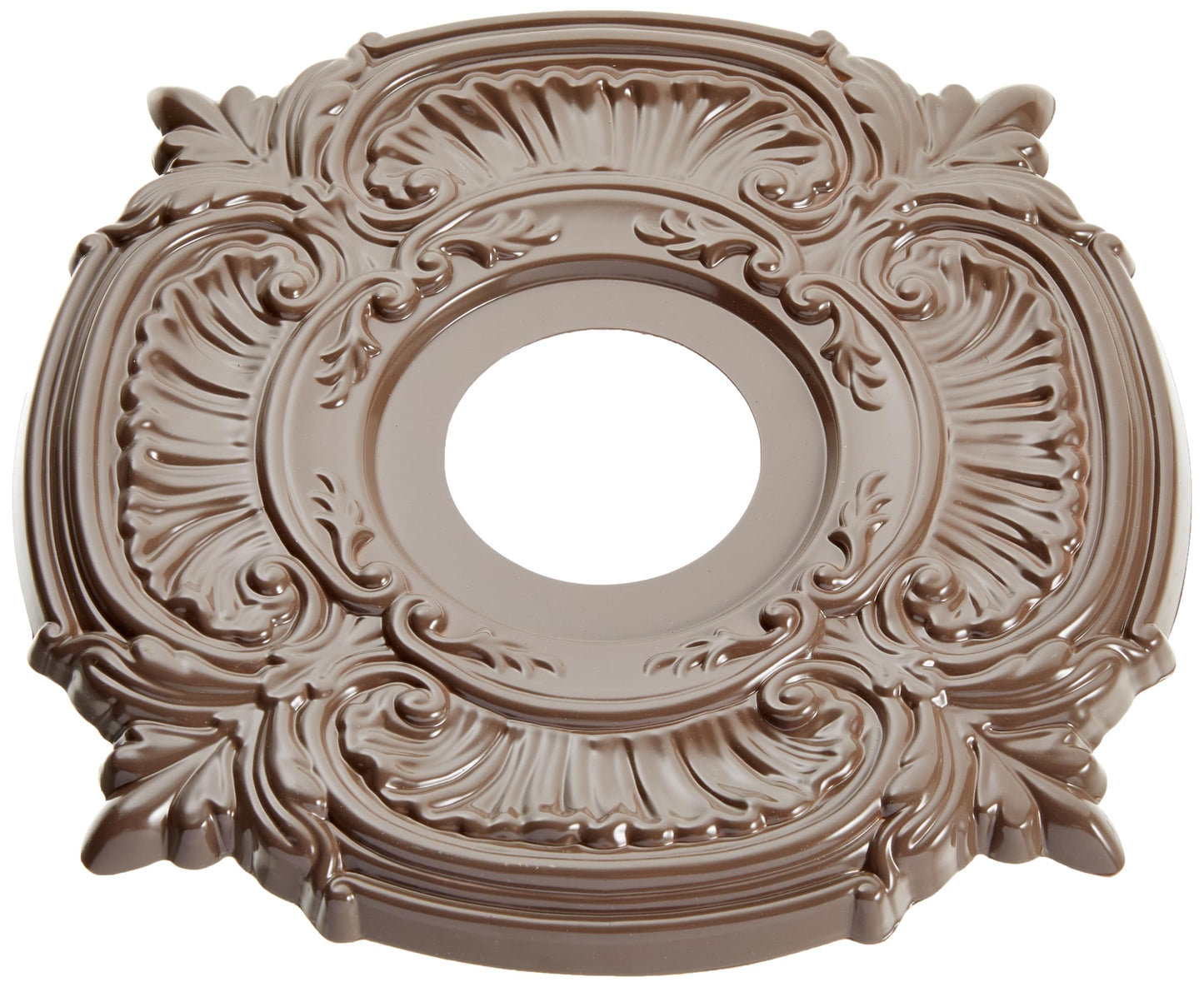 Ekena Millwork 13Od X 3 1/2Id X 3/4P Attica Thermoformed Pvc Ceiling Medallion (Fits Canopies Up To 5), Ultracover Satin London