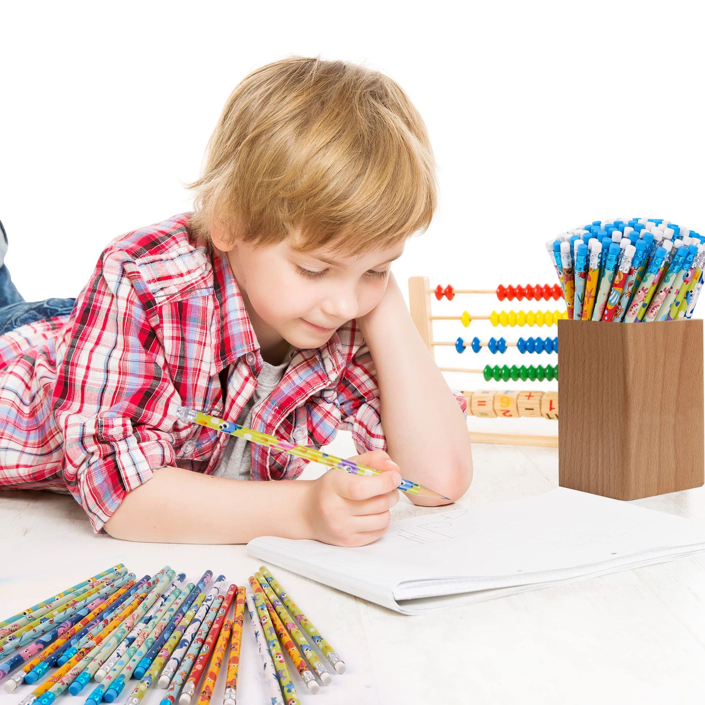 Kolewo4ever 200 Pieces Under The Sea Pencils Ocean Pencil Wood Pencil Oceam Element Sea Themed Pencils for Teachers Classrooms Reward School,Learning Activities