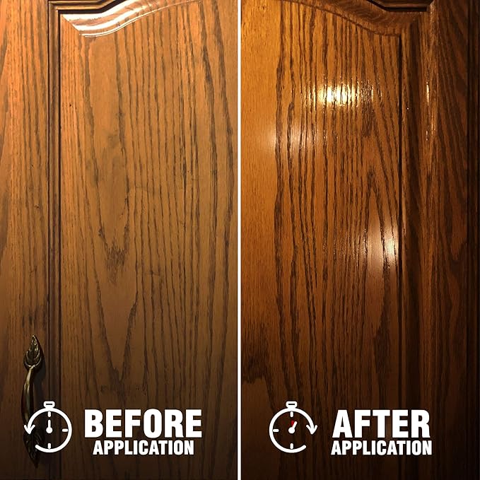 Milsek Furniture Polish and Wood Cleaner with Orange Oil - Multipurpose Cleaning Supplies for Home and Household from Hardwood Floors to Kitchen Cabinets- 12 Fl Oz (Pack of 1)