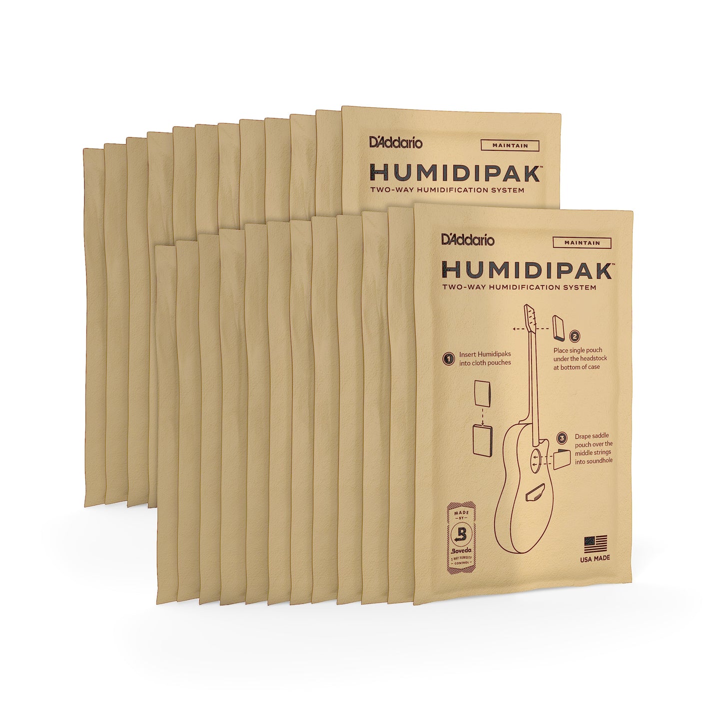 DAddario Accessories Guitar Humidifier Packs-Guitar Humidifiers Acoustic - Two-Way Humidification System Conditioning Packets-2