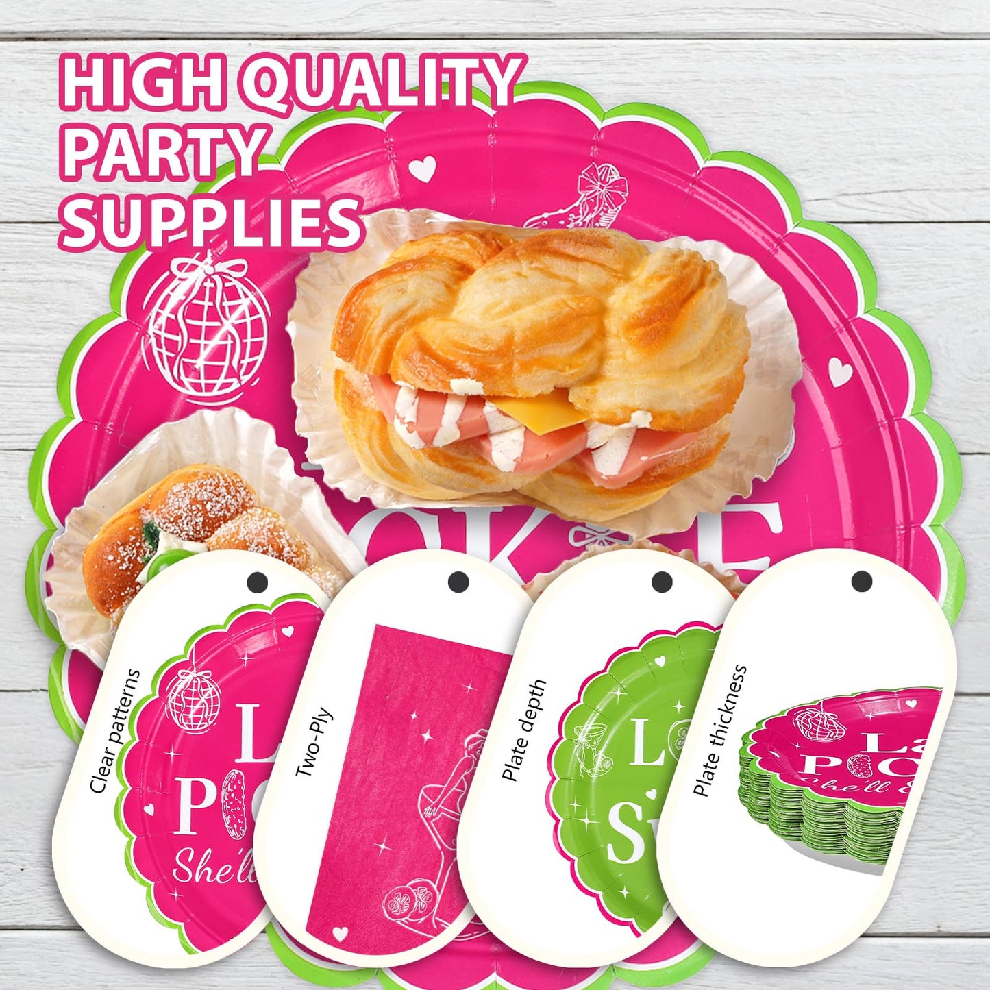 200Pcs Last Pickle Shell Ever Tickle Bachelorette Party Decorations Pickle Bachelorette Paper Plates and Napkins Tableware Sets for Girls Women Funny Bridal Shower Wedding Party Supplies Serves 50