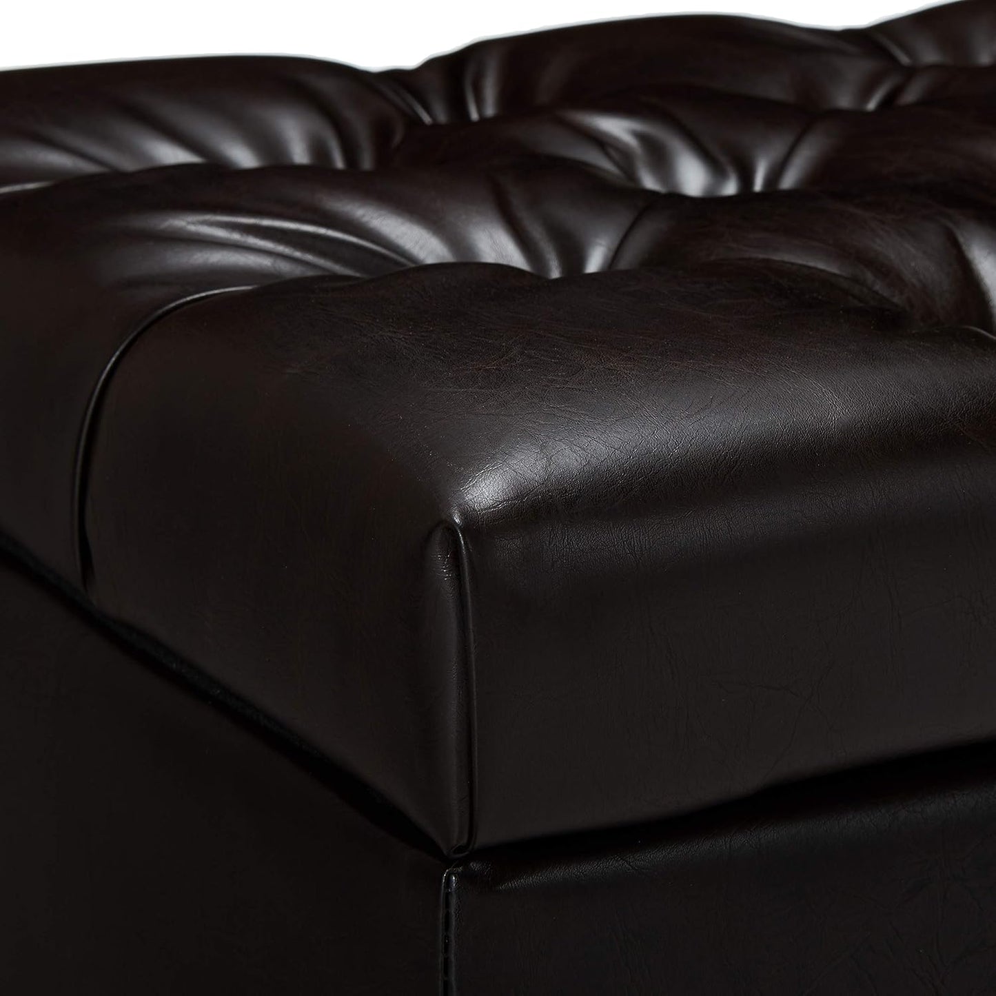 Christopher Knight Home Ottilie Leather Storage Ottoman, Brown