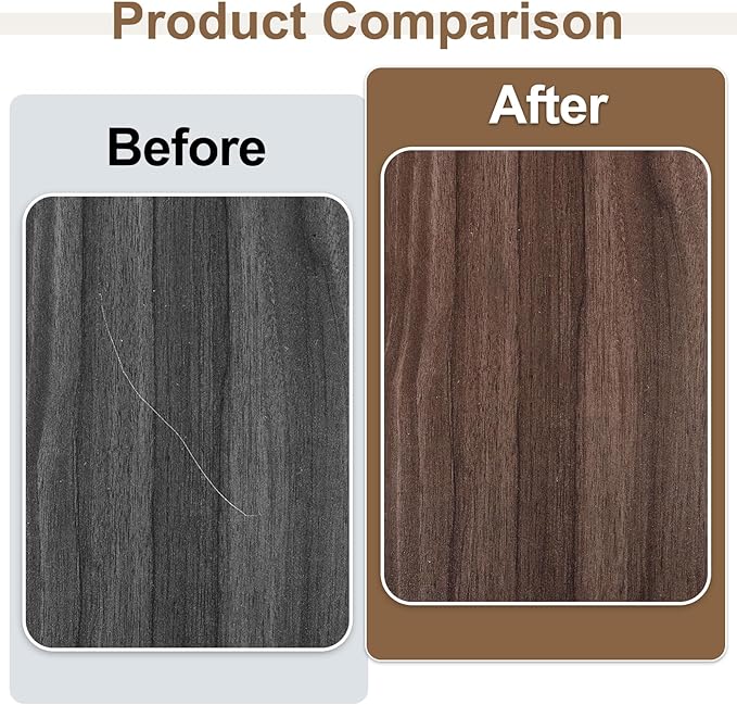 uxcell Furniture Repair Wood Markers, 2 Pcs Walnut Touch Up Filler Sticks, Ink Markers for Scratches, Wood Floors, Tables, Cabinet, Carpenters, Cover Ups