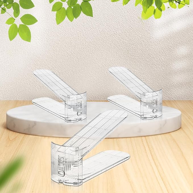 Shoe Slots Organizer for Closet,8PACK Shoe Stacker Shoes Rack Organizer for Closet Space Saver Storage Shoe Holder Organization(Transparent)