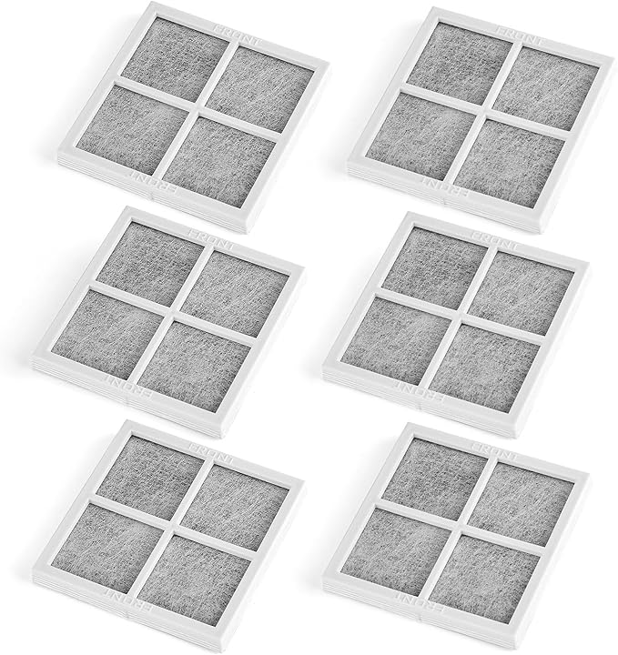 6 Pack Refrigerator Air Filter Replacement, Compatible with LG LT120F and Kenmore Elite 469918, 9918, ADQ73214402, ADQ73214403, ADQ73214404, LMXS30776S