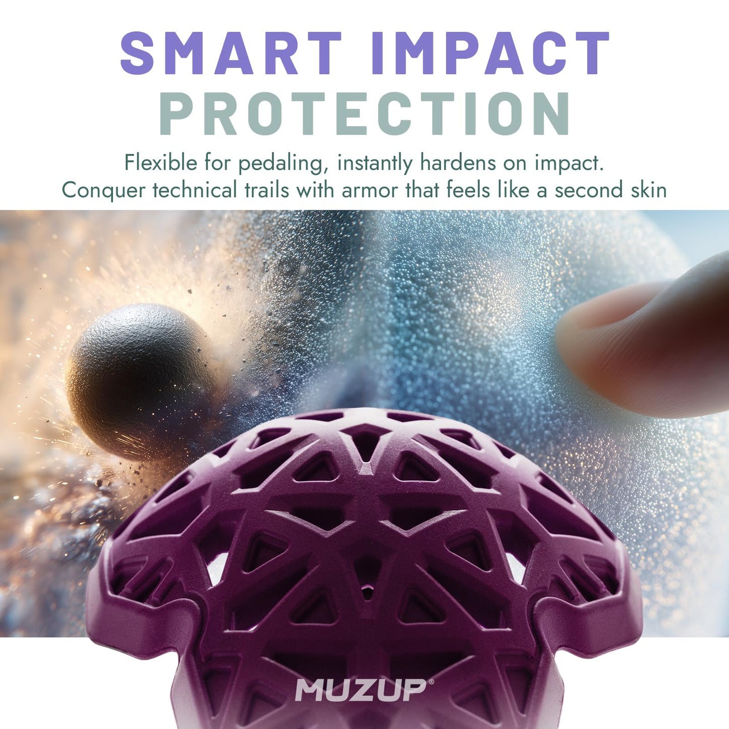 MUZUP MTB Knee Guard, Sufficient Protection Kneepad No-Slipping Mountain Bike Knee pad for Men and Women Removable Padding Non-Bulky Knee Brace for MTB Snowboard Mountain Bike Gardening Work (Medium)