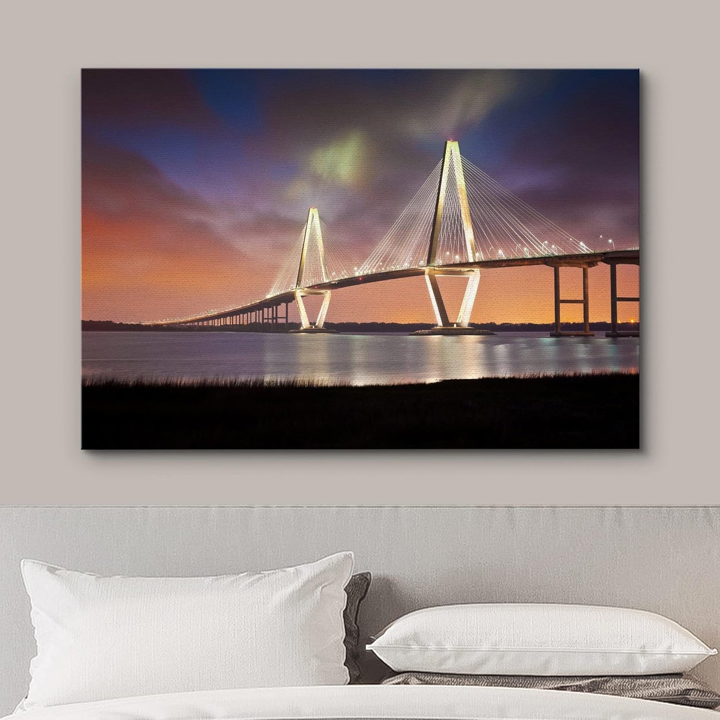 wall26 Arthur Ravenel Jr Cooper River Bridge Charleston South Carolina - Canvas Art Wall Art - 12" x 18"