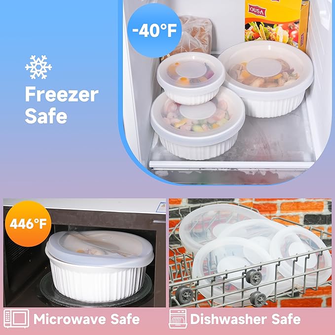 Silicone Lids for Corningware 1.5 Quart Round Dish, 1 Pack Reusable Covers for CorningWare Baking Dish (Dish not Included) Dishwasher & Microwave & Freezer Safe
