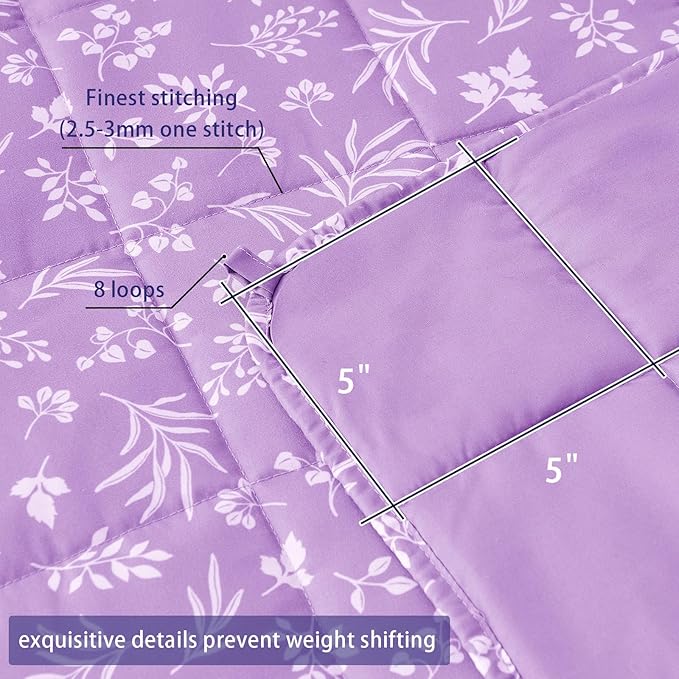 25 lbs weighted blanket Queen Size for Adults (60”x 80”, Mauve) Cooling Heavy Blanket for Sleeping Perfect for 240-260 lbs, Winter Thick Breathable Blanket with Premium Glass Bead, Machine Washable