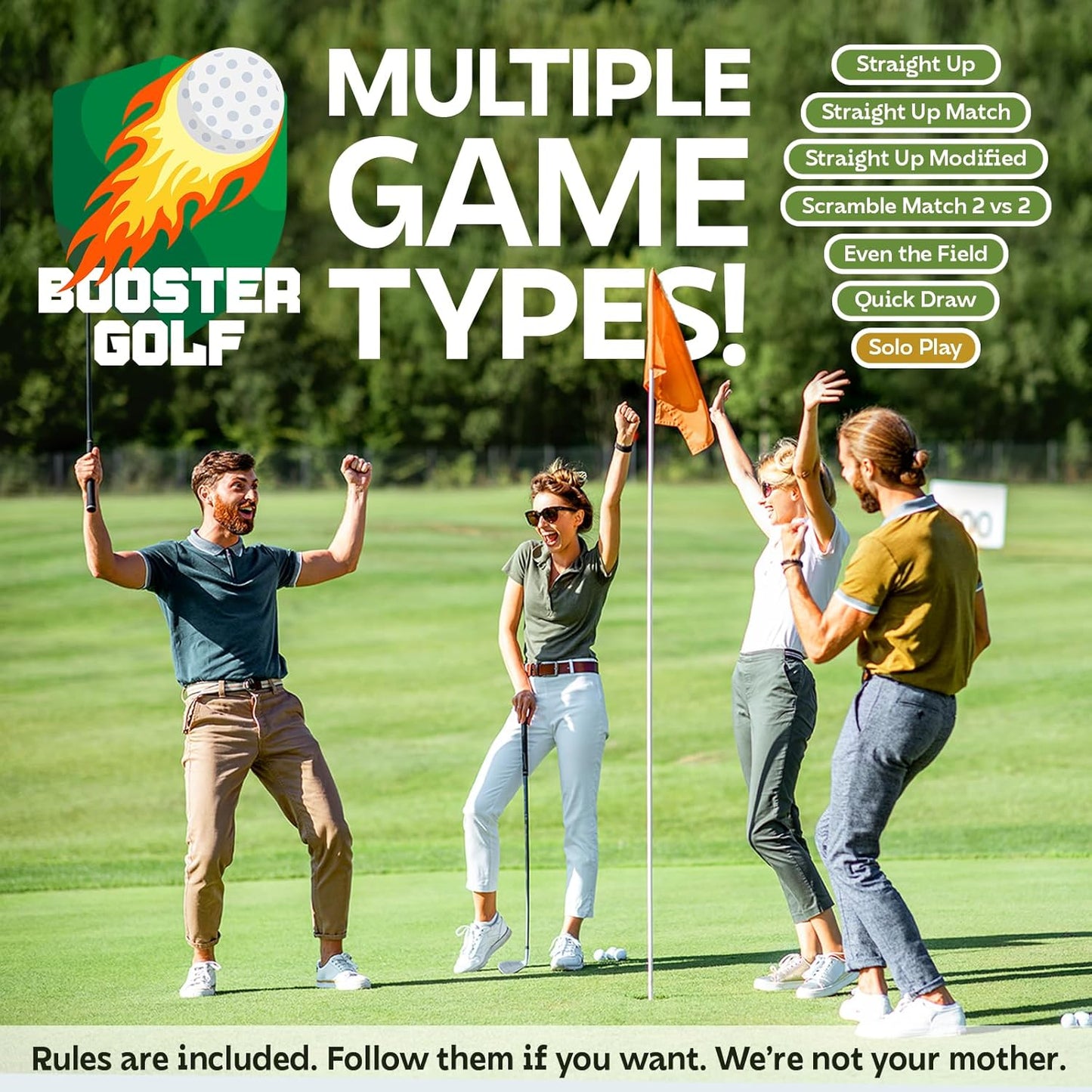 On-Course Golf Game - 100 Interactive Playable Cards - Perfect Golf Gift for Any Golfer - Ridiculous Multiplayer Game - 1-4 Players - All Skill Levels