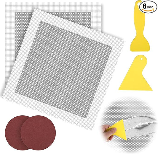 10 X 10 Inch Drywall Repair Patch, 3 Pack Drywall Repair Kit Large Hole PatchRepair for Drywalls Heavy Duty Self-Adhesive Mesh Drywalls Patch Kit, Wll Patchs Sheetrock Repairs for Drywall-Plaster Wall