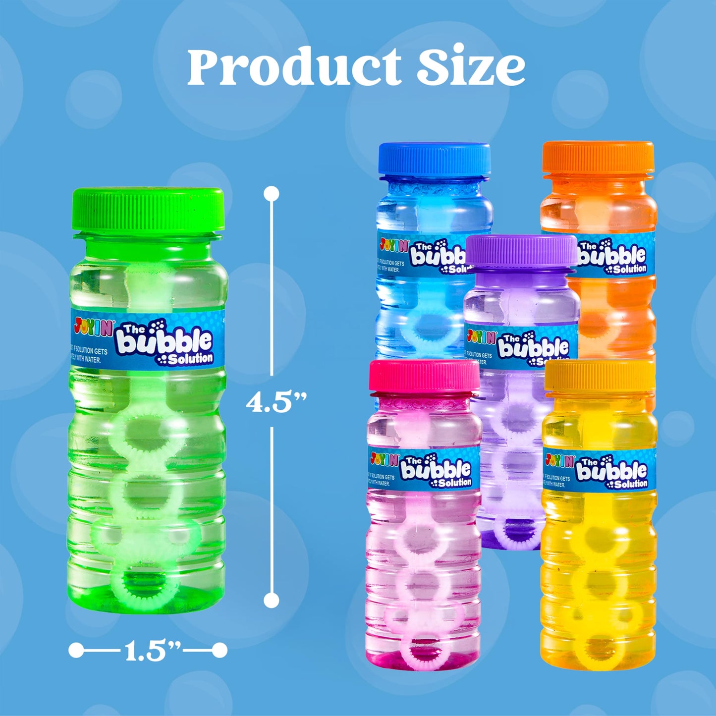 JOYIN Bubble Bottles 6/12/24/36PCS (4oz Solution), Bubbles for Toddlers 1-3, Blow Bubbles Solution Wand Bulk for Party Favors for Kids, Toddler Summer Outdoor Toys Gift for Kids (6)