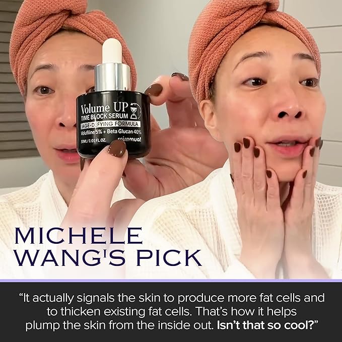 Volume UP Time Block Serum | Anti-Aging Wrinkle Filler | 5% Volufiline + 40% Beta Glucan | Botox in a Bottle | Plumps Wrinkles by Stimulating Fat Cells | Under eye, Forehead, Frown Line, Neck Wrinkle