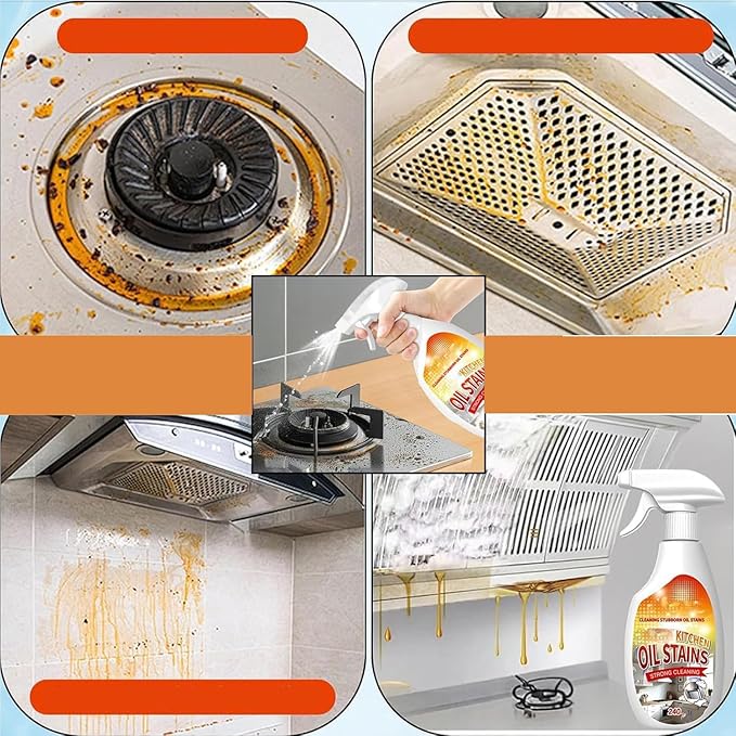 FIELL Heavy-Duty Kitchen Degreaser Foam Cleaner,Clean Kitchens Up Kitchen Oil Stains spray,Heavy Oil Stain Cleaner Kitchens,Multi Functiona Foam Cleaners Spray (3PC)