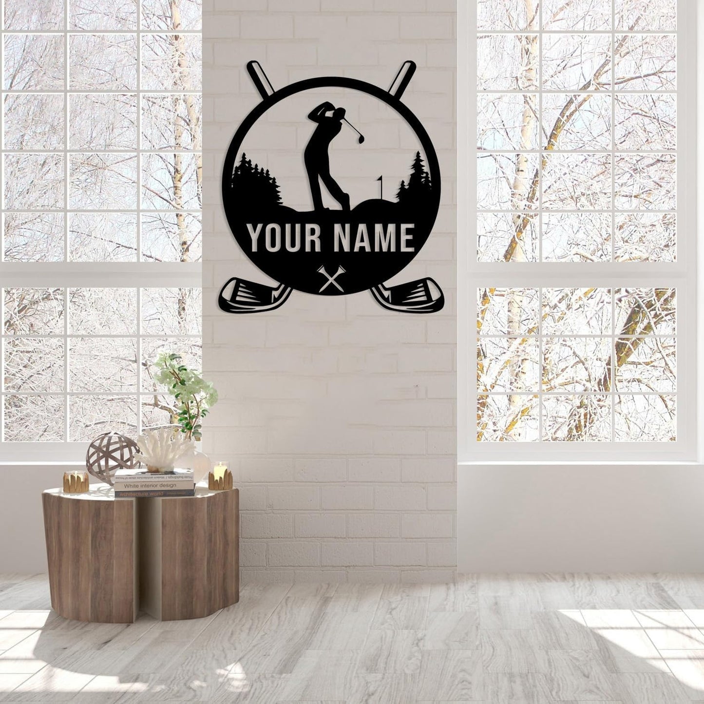 Custom Golf Metal Signs, Personalized Signage Wall Art Decor, Golfer Name Signs, Golf Metal Home Decor, Golf Club Signs (Style-7)