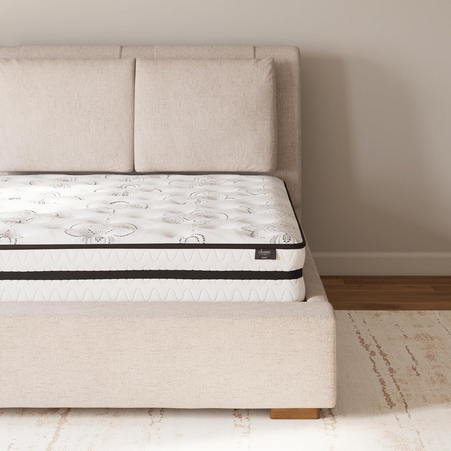 Signature Design by Ashley California King Size Chime 10 Inch Medium Firm Hybrid Mattresswith Cooling Gel Memory Foam for Pressure Relief, Fiberglass Free, Mattress In A Box